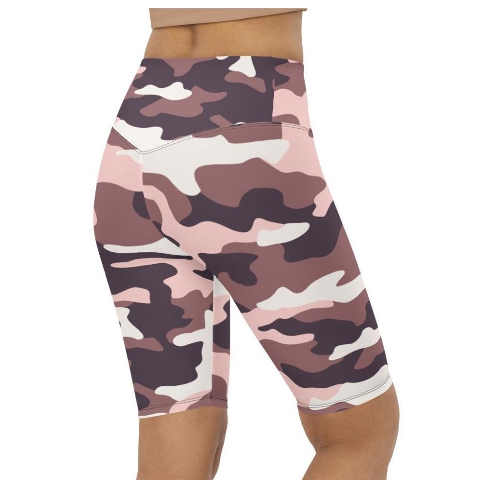Chocolate Brown Camo Biker Shorts, Biker Shorts For Mom, Shorts Mother’s Day, Mother Day Gift