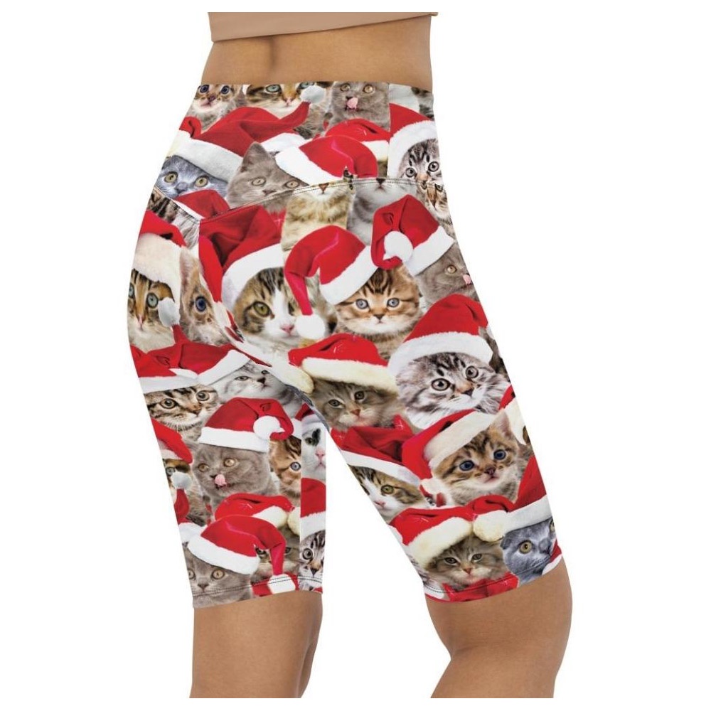 Christmas Cat Biker Shorts, Biker Shorts For Mom, Shorts Mother’s Day, Mother Day Gift
