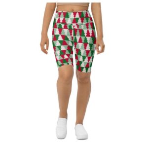 Christmas Tree Pattern Biker Shorts, Biker Shorts&hellip;