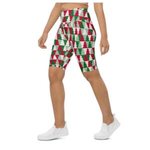 Christmas Tree Pattern Biker Shorts, Biker Shorts&hellip;