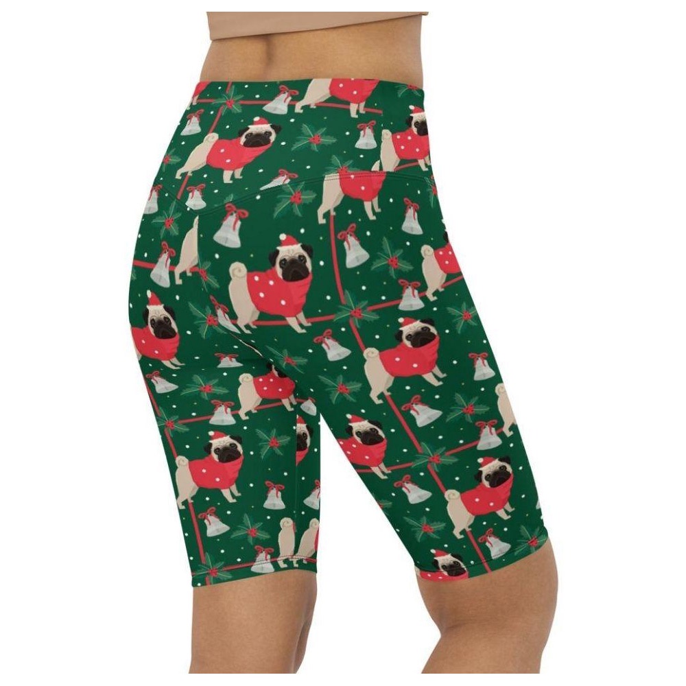 Christmassy Pugs Biker Shorts, Biker Shorts For Mom, Shorts Mother’s Day, Mother Day Gift