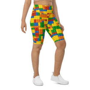 Colorful Blocks Biker Shorts, Biker Shorts For&hellip;