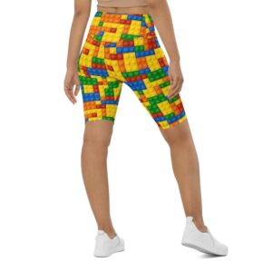 Colorful Blocks Biker Shorts, Biker Shorts For&hellip;