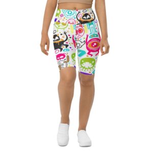 Colorful Doodles Biker Shorts, Biker Shorts For&hellip;