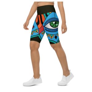Colorful Eye Symbol Biker Shorts, Biker Shorts&hellip;