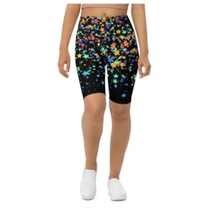 Colorful Gradient Stars Biker Shorts, Biker Shorts&hellip;