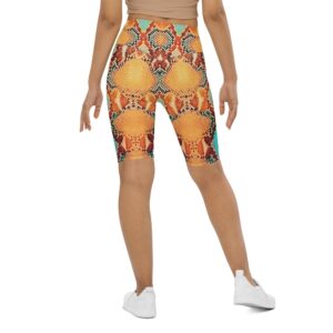 Colorful Snake Pattern Biker Shorts, Biker Shorts&hellip;