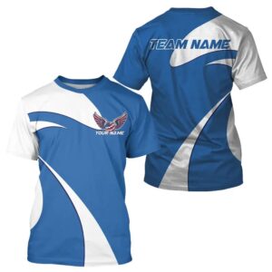 Custom American Flag Picklebal Wings Blue T-Shirts&hellip;