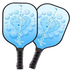 Custom Blue Heart Pickleball Paddle For Men&hellip;
