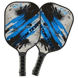 Custom Blue Pickleball Paddle For Men And Women, Pickleball Racket With Names, Personalized Pickleball Gifts, Custom Pickleball Paddle
