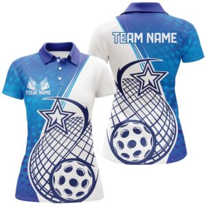 Custom Blue Pickleball Polo Shirts For Women,&hellip;