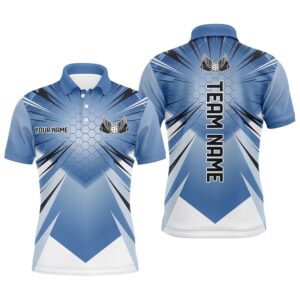 Custom Blue Pickleball Polo Shirts, Outdoor Pickleball&hellip;