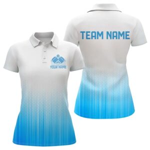 Custom Blue Pickleball Team Polo Shirts For&hellip;