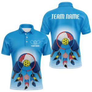 Custom Dreamcatcher Pickleball Polo Shirts For Men,&hellip;
