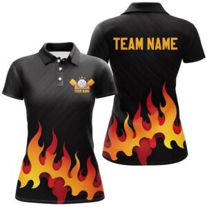 Custom Flame Pickleball Polo Shirts, Women’s Pickleball&hellip;