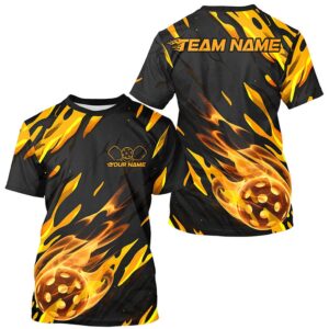 Custom Flame Pickleball T-Shirts For Men, Pickleball&hellip;
