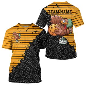Custom Funny Turkey Pickleball T-Shirts For Men,&hellip;