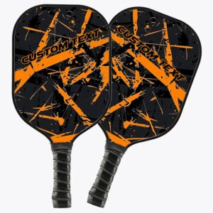Custom Orange Pickleball Paddles For Men And Women, Pickleball Team Members Paddle, Pickleball Gifts, Custom Pickleball Paddle