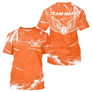 Custom Orange Pickleball Wings T-Shirts For Men,&hellip;