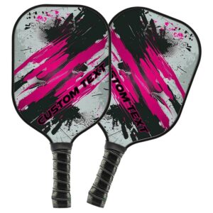 Custom Pink Pickleball Paddle For Men And Women, Pickleball Racket With Names, Personalized Pickleball Gifts, Custom Pickleball Paddle