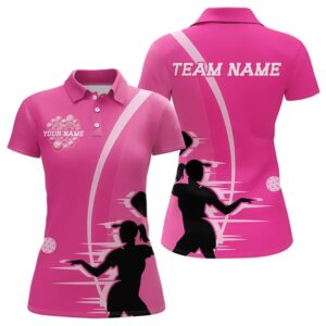 Custom Pink Pickleball Polo Shirts For Women,&hellip;