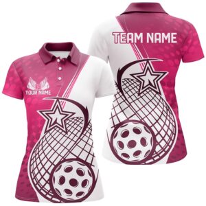 Custom Pink Pickleball Polo Shirts For Women,&hellip;