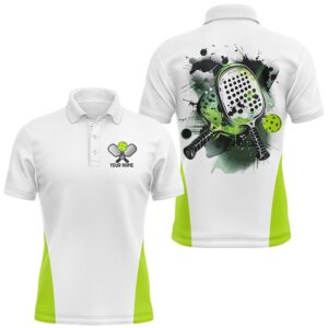 Custom Watercolor Pickleball Polo Shirts, Men’s Pickleball&hellip;