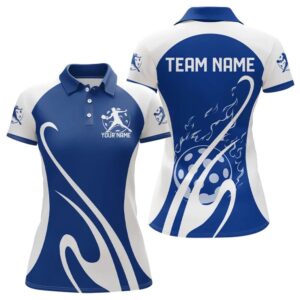 Custom White And Blue Pickleball Polo Shirts&hellip;