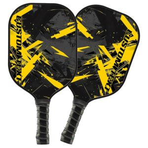 Custom Yellow Pickleball Paddles For Men And Women, Pickleball Team Members Paddle, Pickleball Gifts, Custom Pickleball Paddle