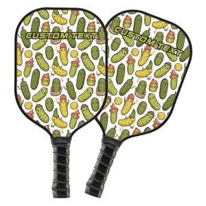 Cute Pickles Cucumbers Custom Cute Pickleball Paddle, Funny Pickleball Paddles For Men And Women, Custom Pickleball Paddle