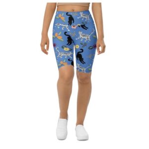 Feline Flower Pattern Biker Shorts Biker Shorts For Mom Shorts Mother s Day Mother Day Gift 2 ldwvzp.jpg