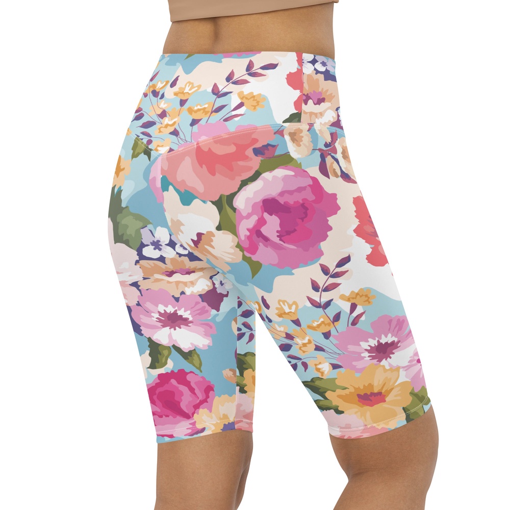 Flower Power Biker Shorts, Biker Shorts For Mom, Shorts Mother’s Day, Mother Day Gift