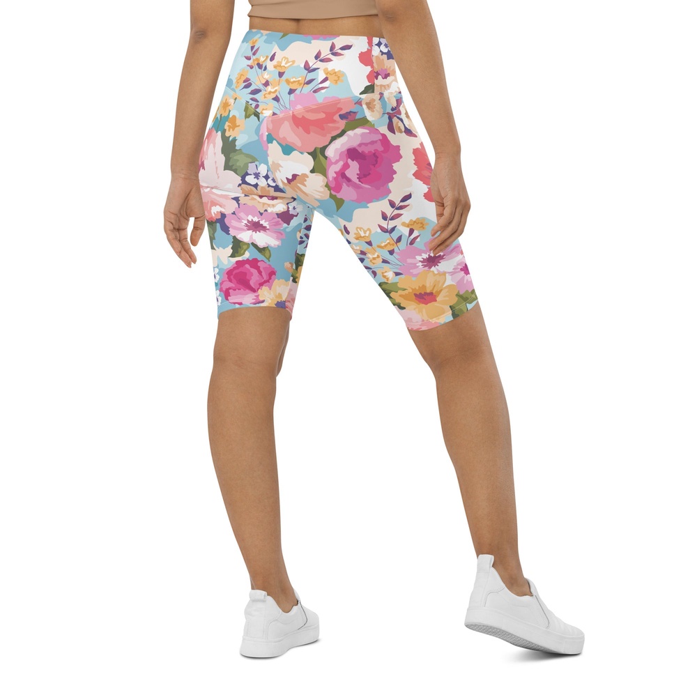 Flower Power Biker Shorts, Biker Shorts For Mom, Shorts Mother’s Day, Mother Day Gift