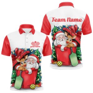 Funny Santa And Reindeer Custom Funny Pickleball&hellip;