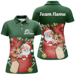 Funny Santa And Reindeer Custom Funny Pickleball&hellip;
