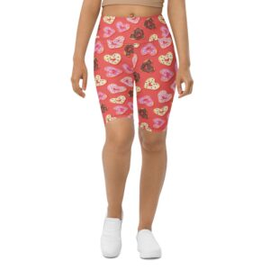 Heart Doughnuts Biker Shorts, Biker Shorts For&hellip;