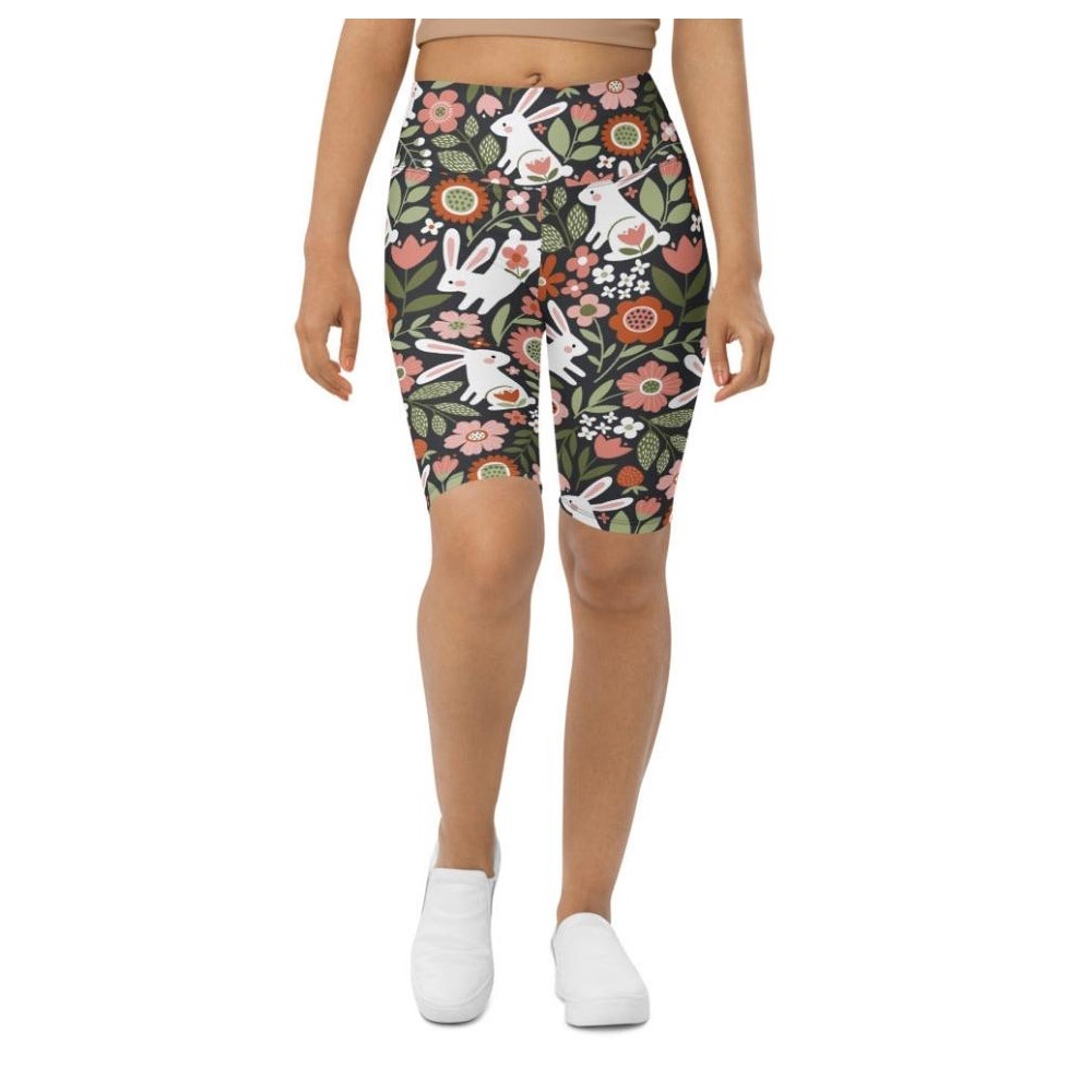 Hopping Bunny Biker Shorts, Biker Shorts For Mom, Shorts Mother’s Day, Mother Day Gift