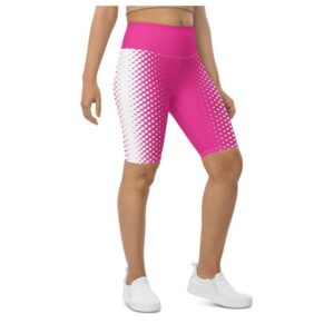 Hot Pink Optical Illusion Biker Shorts, Biker&hellip;