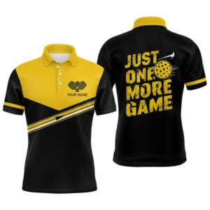 Just One More Game Custom Yellow Pickleball&hellip;