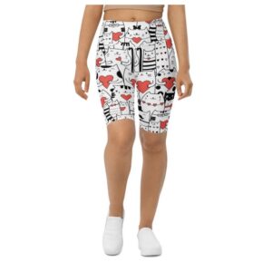 Kitties in Love Biker Shorts, Biker Shorts&hellip;