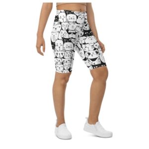 Kitty Pattern Biker Shorts, Biker Shorts For&hellip;