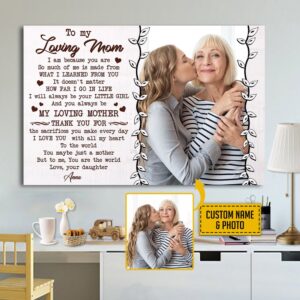 Mom Daughter Custom Poster Canvas With Photo&hellip;