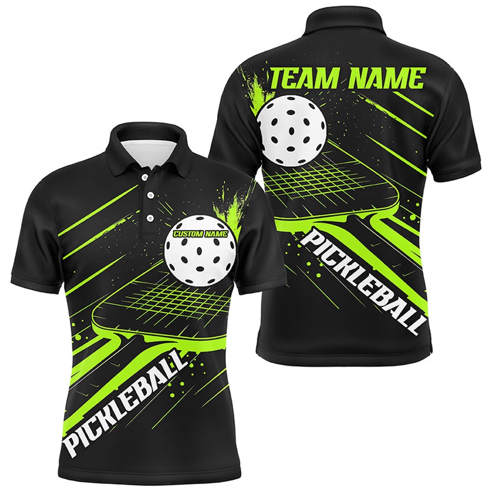 Multi-Color Pickleball League Shirts For Men And Women, Pickleball Ball And Paddle Polo Shirt For Teams, Pickleball Polo Shirts