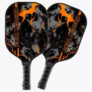 Orange Paint Splatter 3D Printed Custom Pickleball&hellip;