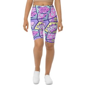 Pastel Comic Book Biker Shorts, Biker Shorts&hellip;