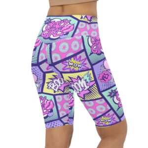 Pastel Comic Book Biker Shorts Biker Shorts For Mom Shorts Mother s Day Mother Day Gift 3 regplm.jpg