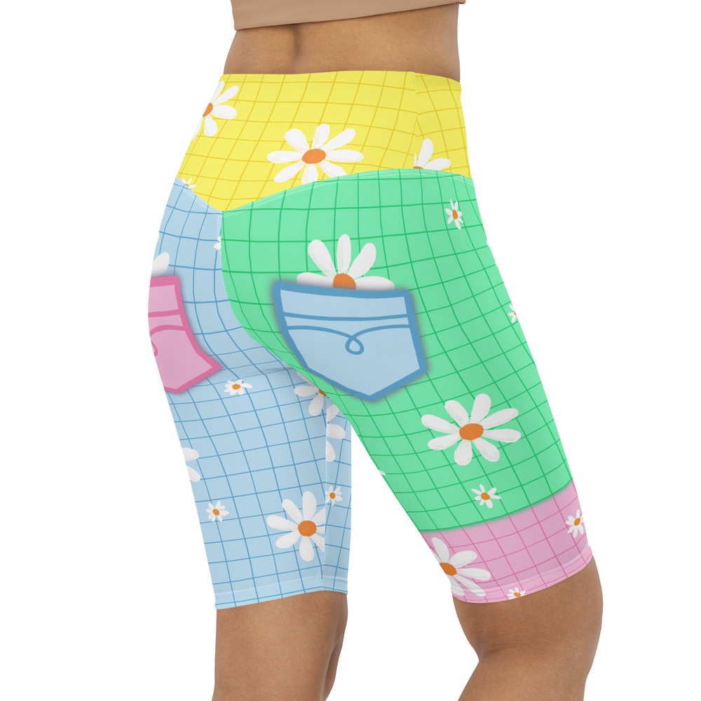 Pastel Patches Biker Shorts, Biker Shorts For Mom, Shorts Mother’s Day, Mother Day Gift