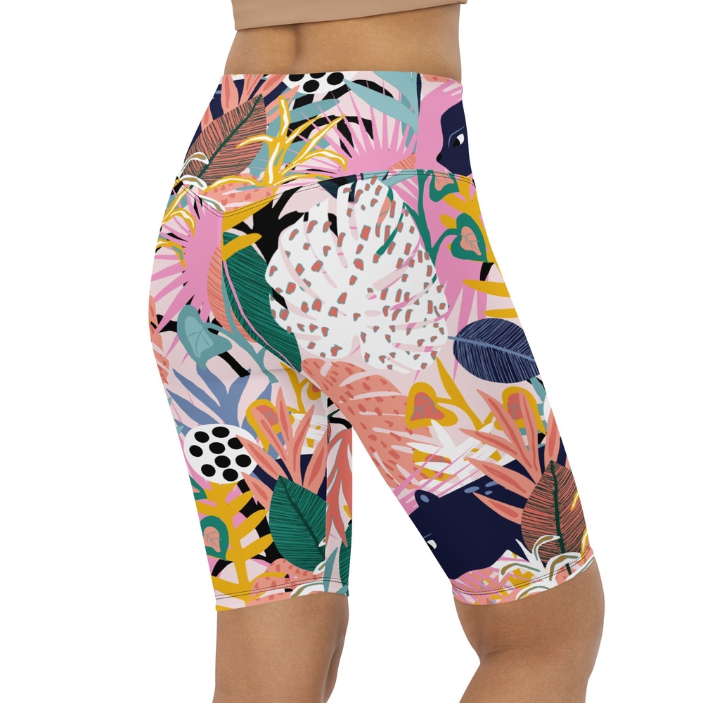 Pastel Tropical Biker Shorts, Biker Shorts For Mom, Shorts Mother’s Day, Mother Day Gift