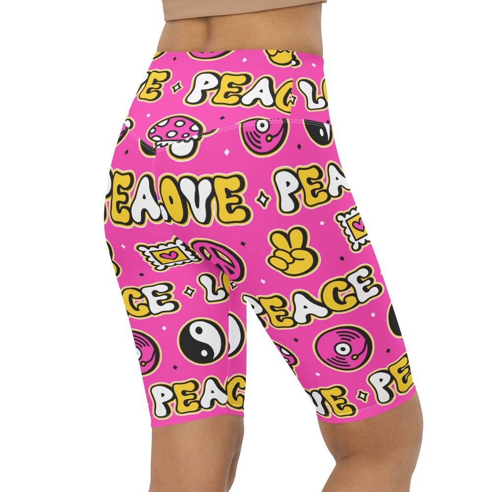 Peace and Love Biker Shorts, Biker Shorts For Mom, Shorts Mother’s Day, Mother Day Gift