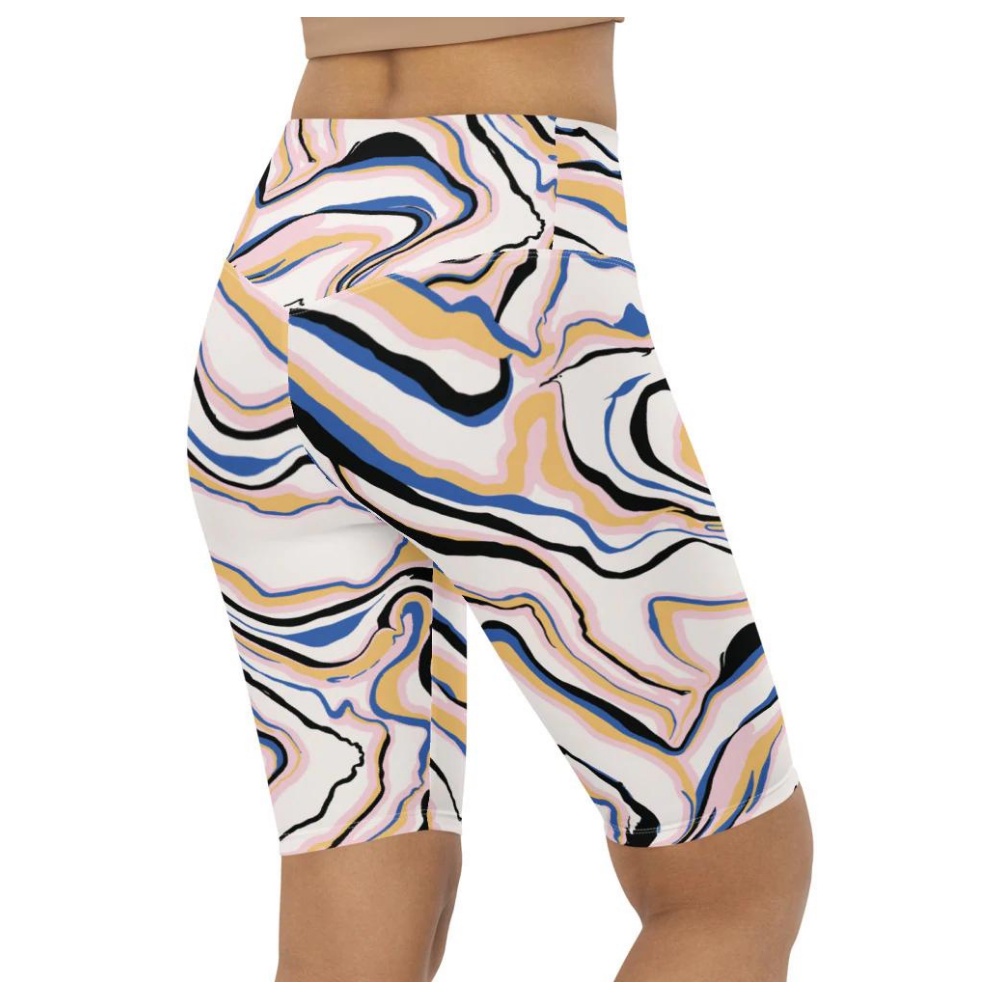 Peachy Marble Biker Shorts, Biker Shorts For Mom, Shorts Mother’s Day, Mother Day Gift